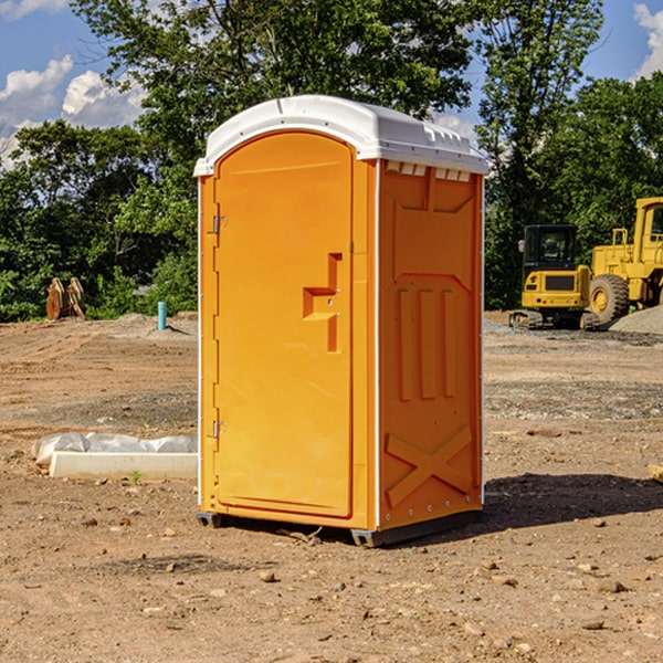 how often are the porta potties cleaned and serviced during a rental period in Blue Hills CT